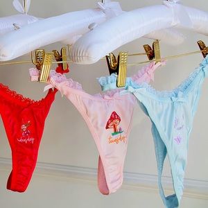 For Love and Lemons day of the week thong set in size L